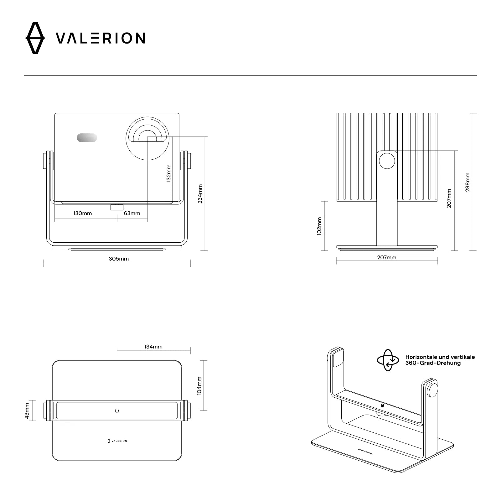 Valerion デスクトップジンバルスタンド