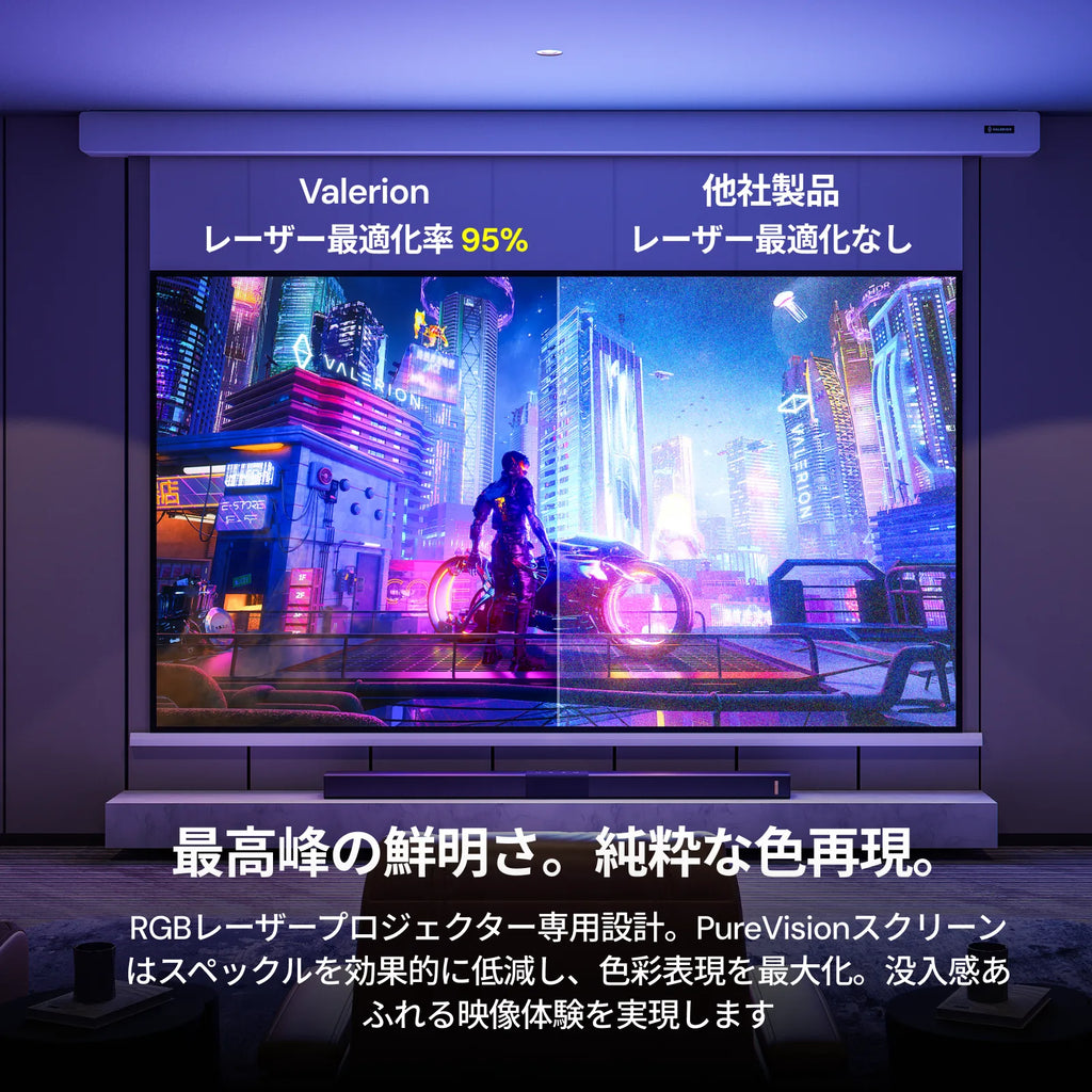 AWOL Valerion PureVision 電動マットホワイトスクリーン