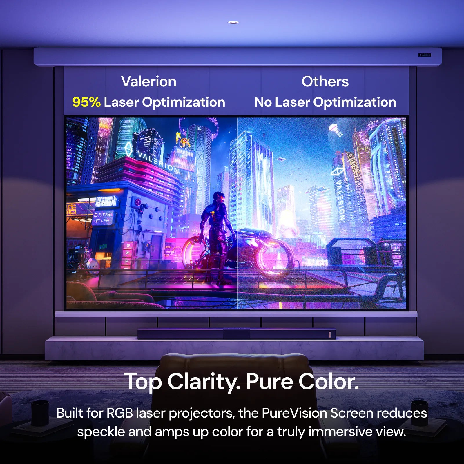 「PureVision 電動マットホワイトスクリーン」