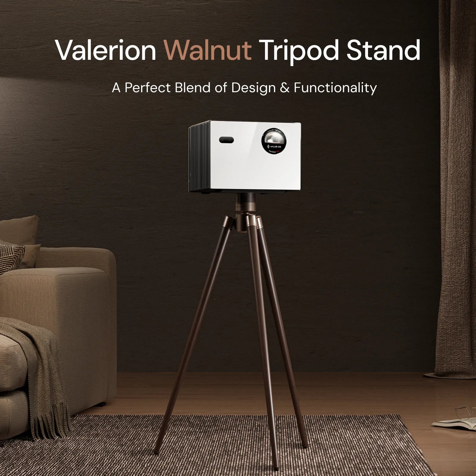 Valerion ウォールナット三脚スタンド