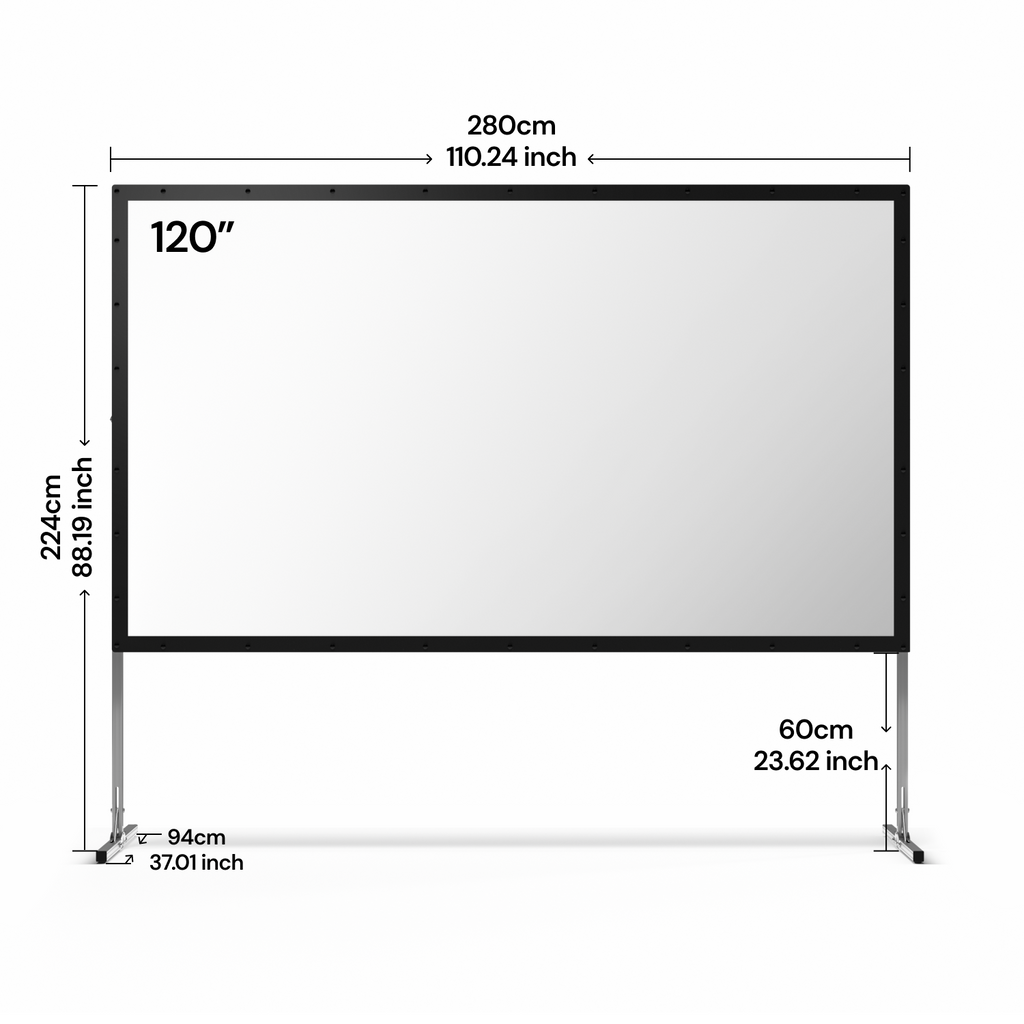 Valerion アウトドア キャンプ用 ポータブル 折りたたみ式 マットホワイトスクリーン