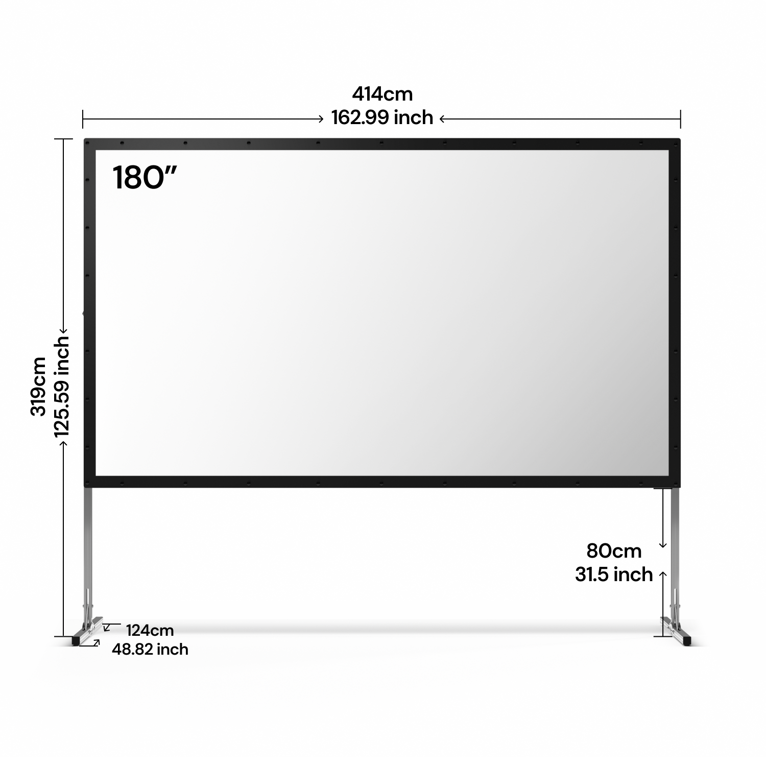 Valerion アウトドア キャンプ用 ポータブル 折りたたみ式 マットホワイトスクリーン