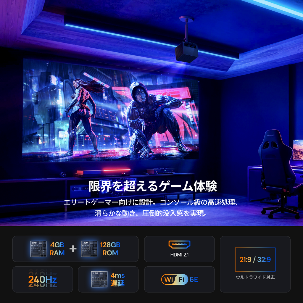 AWOL Valerion Pro 2 + PureVisionスペックル低減スクリーン（固定フレーム）